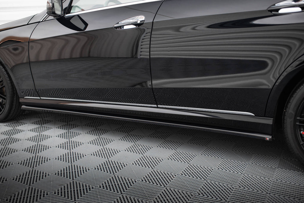 Maxton Design Street+ Seitenschweller Leisten passend für Mercedes-Benz E W212 Facelift schwarz Hochglanz