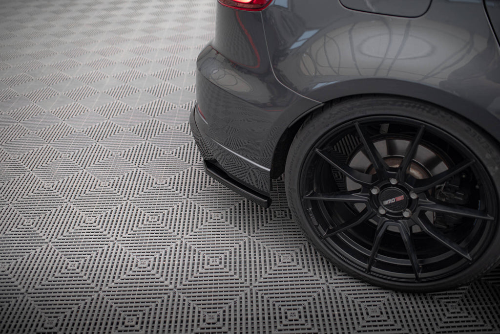 Maxton Design Heck Ansatz Flaps Diffusor V.2 passend für Audi S3 / A3 S-Line Sportback 8V Facelift schwarz Hochglanz