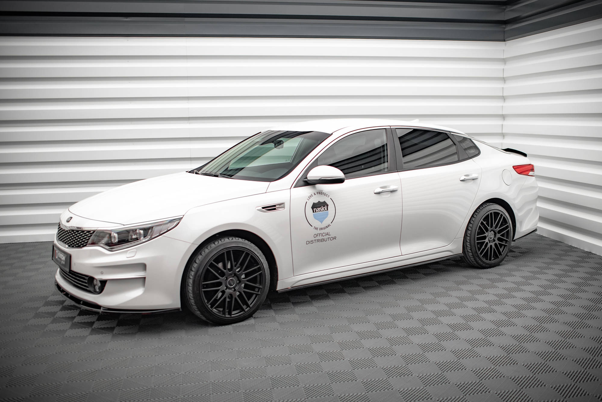 Maxton Design Street+ Seitenschweller Leisten passend für Kia Optima Mk4 schwarz Hochglanz