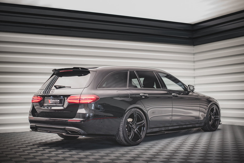Maxton Design Spoiler CAP V.1 passend für Mercedes-Benz E Kombi S213 schwarz Hochglanz