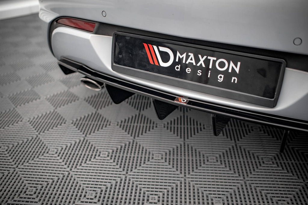 Maxton Design Diffusor Heck Ansatz passend für Opel Astra GTC OPC-Line J (Einzelauspuff li.) schwarz Hochglanz