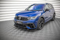 Maxton Design Street+ Spoilerlippe Front Ansatz V.2 passend für VW Tiguan R / R-Line Mk2 Facelift schwarz Hochglanz