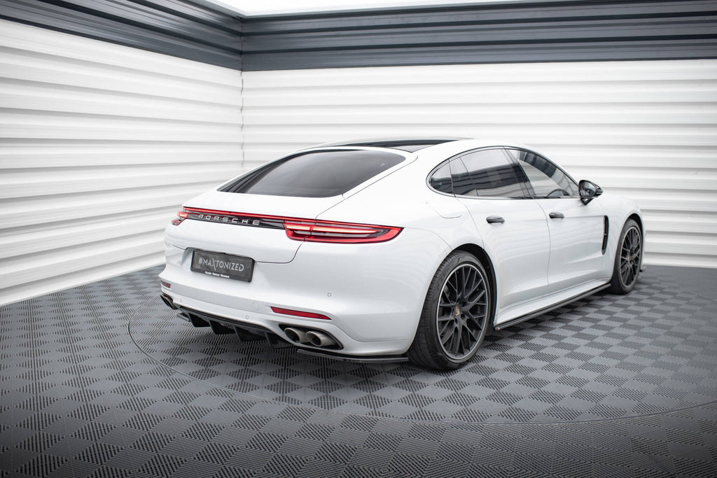 Maxton Design Diffusor Heck Ansatz passend für Porsche Panamera GTS 971 schwarz Hochglanz