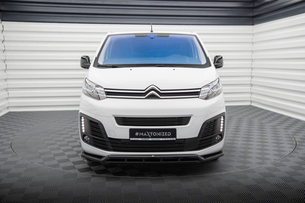 Maxton Design Street+ Spoilerlippe Front Ansatz passend für Peugeot Expert Mk3 schwarz Hochglanz