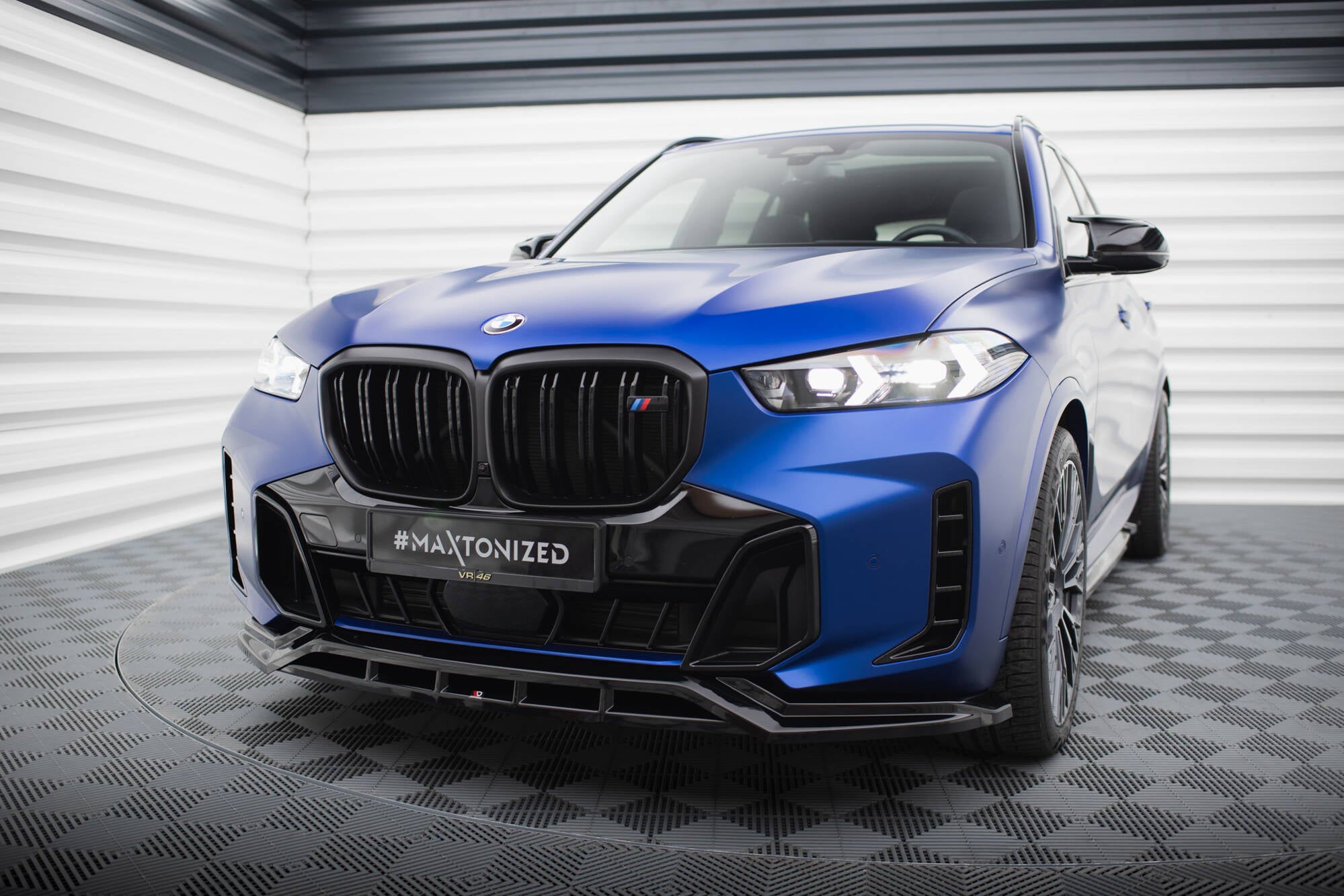 Maxton Design Street+ Spoilerlippe Front Ansatz V.1 passend für BMW X5 M-Paket G05 Facelift schwarz Hochglanz