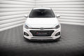 Maxton Design Street+ Spoilerlippe Front Ansatz V.2 passend für Hyundai I20 Mk2 Facelift schwarz Hochglanz