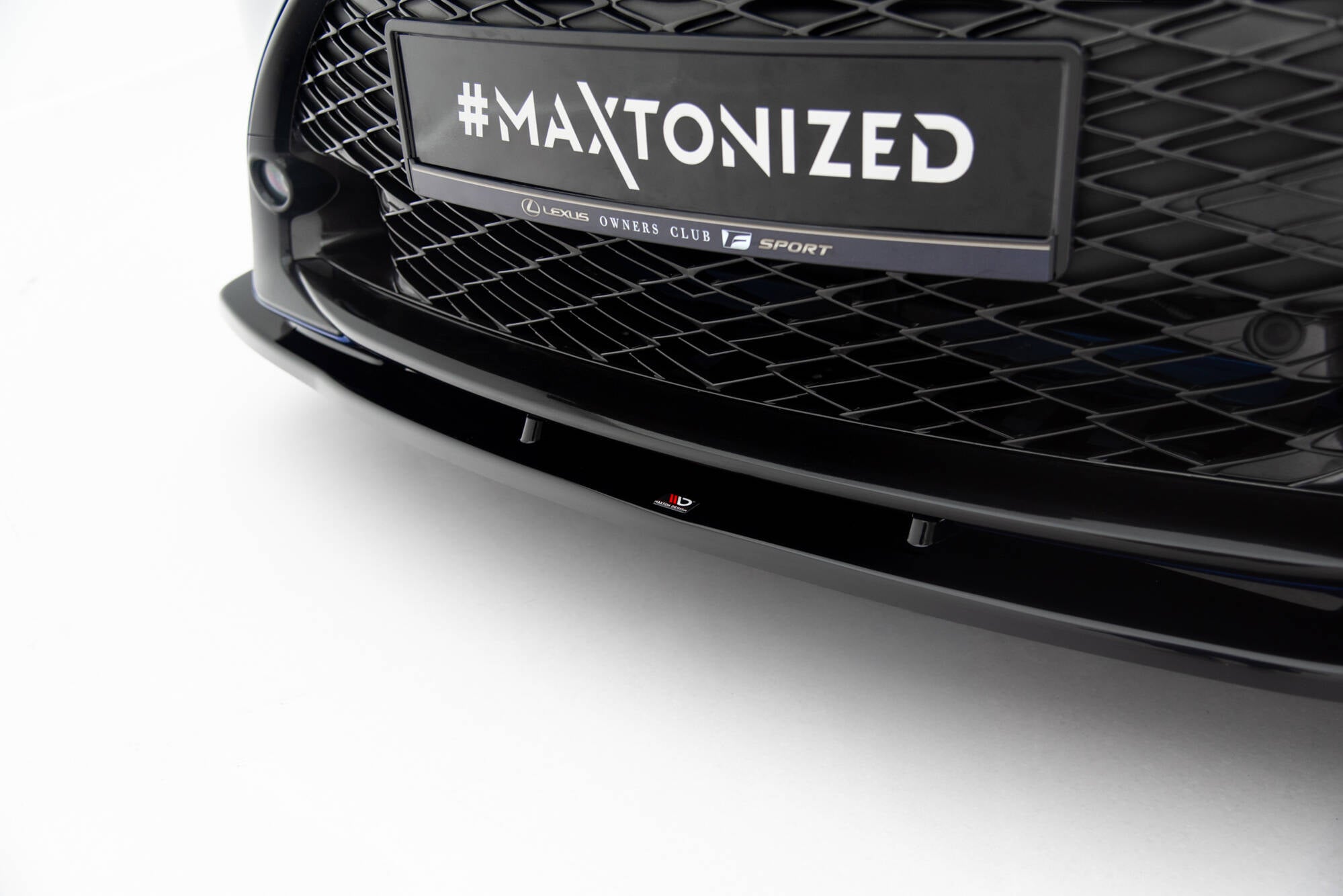 Maxton Design Street+ Spoilerlippe Front Ansatz V.1 passend für Lexus RC Mk1 schwarz Hochglanz