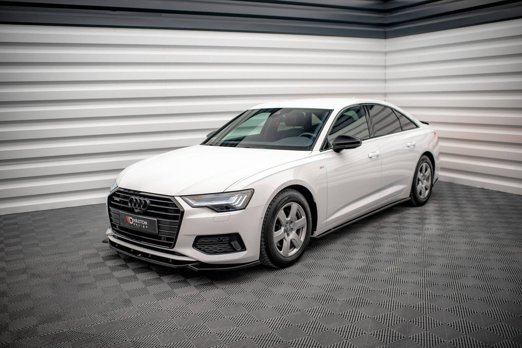 Maxton Design Street+ Seitenschweller Leisten passend für Audi A6 C8 schwarz Hochglanz