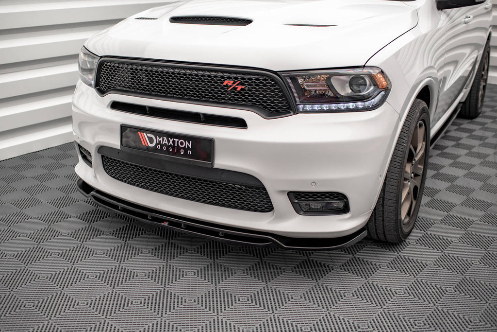 Maxton Design Street+ Spoilerlippe Front Ansatz V.1 passend für Dodge Durango RT / SRT Mk3 Facelift schwarz Hochglanz
