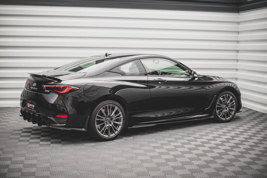 Maxton Design Street+ Seitenschweller Leisten passend für Infiniti Q60 S Mk2 schwarz Hochglanz