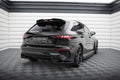 Maxton Design Heck Ansatz Flaps Diffusor V.1 passend für Audi RS3 Sportback 8Y schwarz Hochglanz