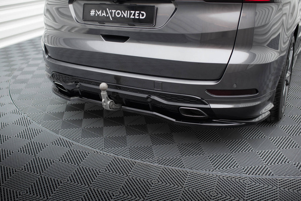 Maxton Design Street+ Mittlerer Diffusor RACE passend für Ford S-Max ST-Line Mk2 Facelift schwarz Hochglanz