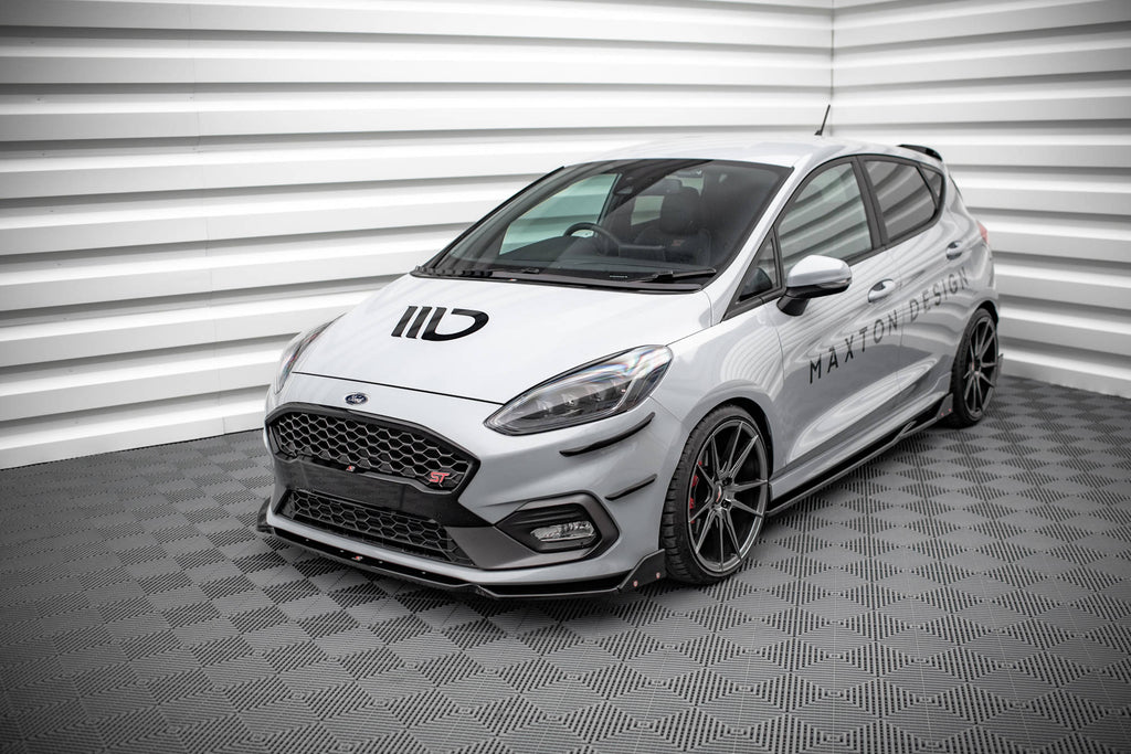 Maxton Design Verlängerung motorhaube Ford Fiesta Standard/ ST-Line/ ST schwarz Hochglanz für Ford Fiesta Standard