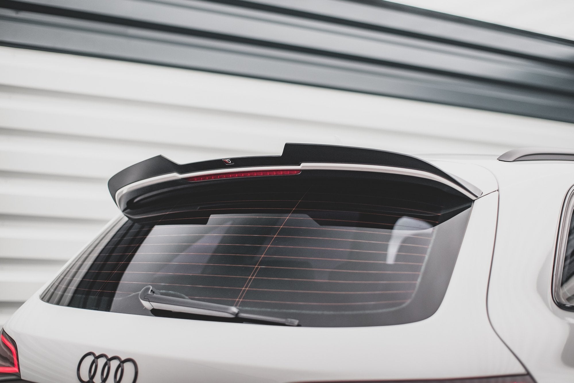 Maxton Design Spoiler CAP passend für Audi SQ5 / Q5 S-Line Mk1 (8R) schwarz Hochglanz
