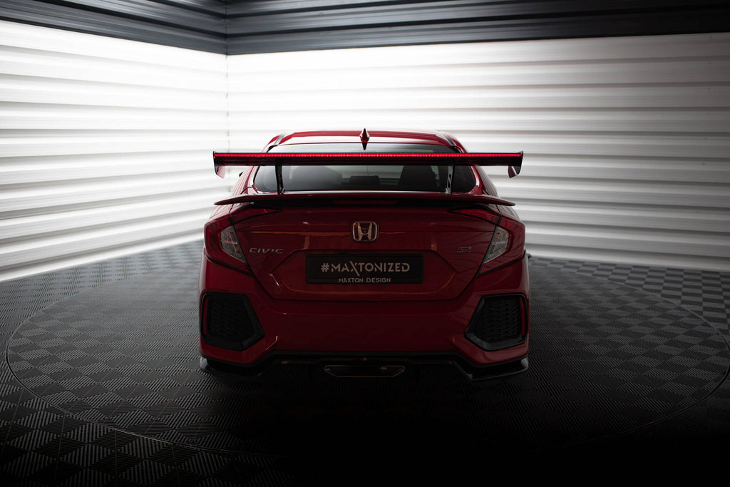 Maxton Design Carbon Spoiler With Internal Brackets Uprights + LED Honda Civic SI Mk10 für Honda Civic Mk10