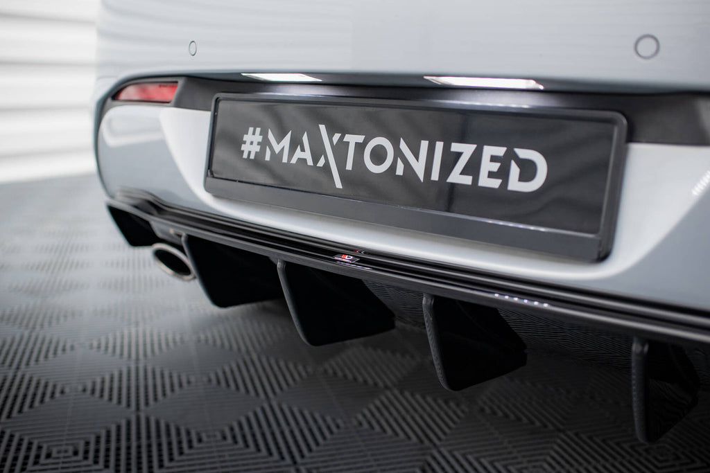 Maxton Design Diffusor Heck Ansatz passend für Opel Astra GTC OPC-Line J (Einzelauspuff li. re.) schwarz Hochglanz