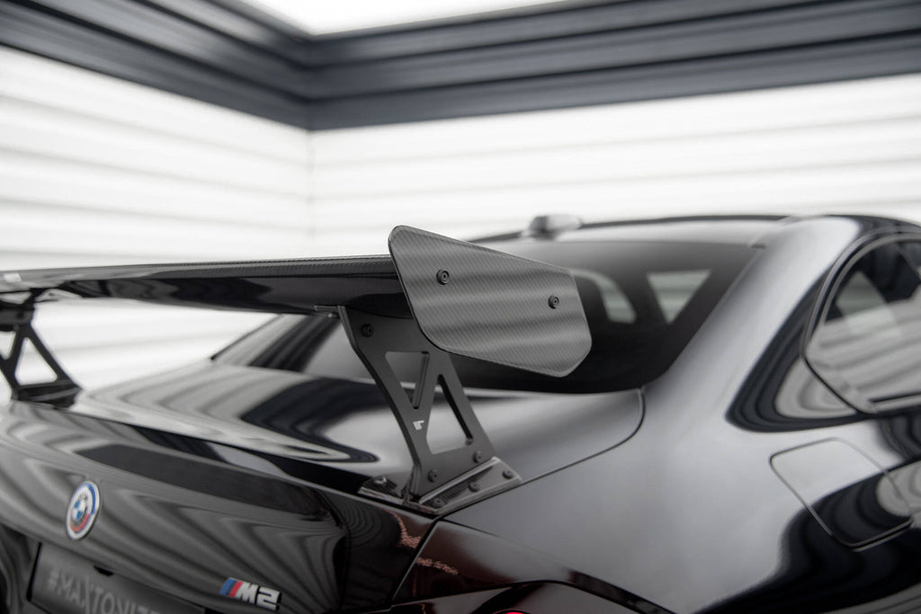 Maxton Design Carbon Fiber Spoiler With External Brackets Uprights +LED light BMW M2 G87 / M240i / 2 M-Paket / 2 Standard G42 für BMW 2er G42