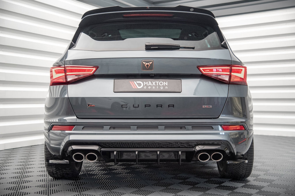 Maxton Design Diffusor Heck Ansatz passend für Cupra Ateca Mk1 / Mk1 Facelift schwarz Hochglanz