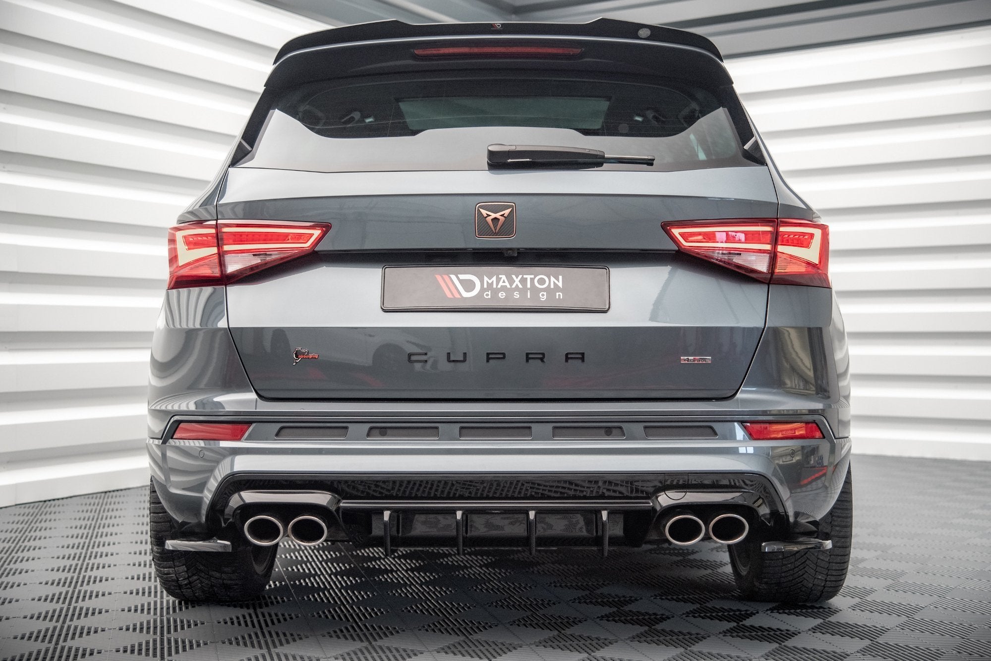 Maxton Design Diffusor Heck Ansatz passend für Cupra Ateca Mk1 / Mk1 Facelift schwarz Hochglanz