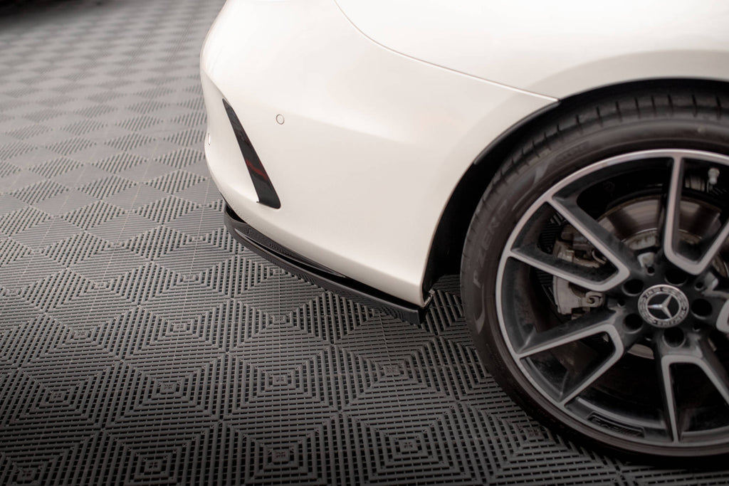 Maxton Design Street+ Mittlerer Diffusor RACE passend für Mercedes-Benz C Coupe AMG-Line C205 Facelift schwarz Hochglanz