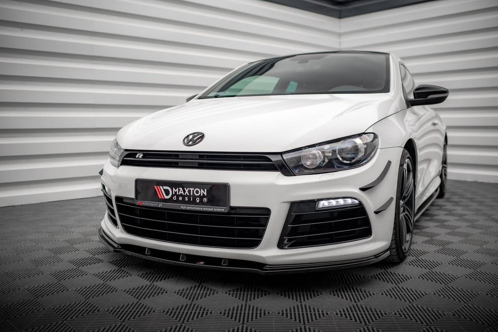 Maxton Design Street+ Spoilerlippe Front Ansatz passend für VW SCIROCCO R schwarz Hochglanz