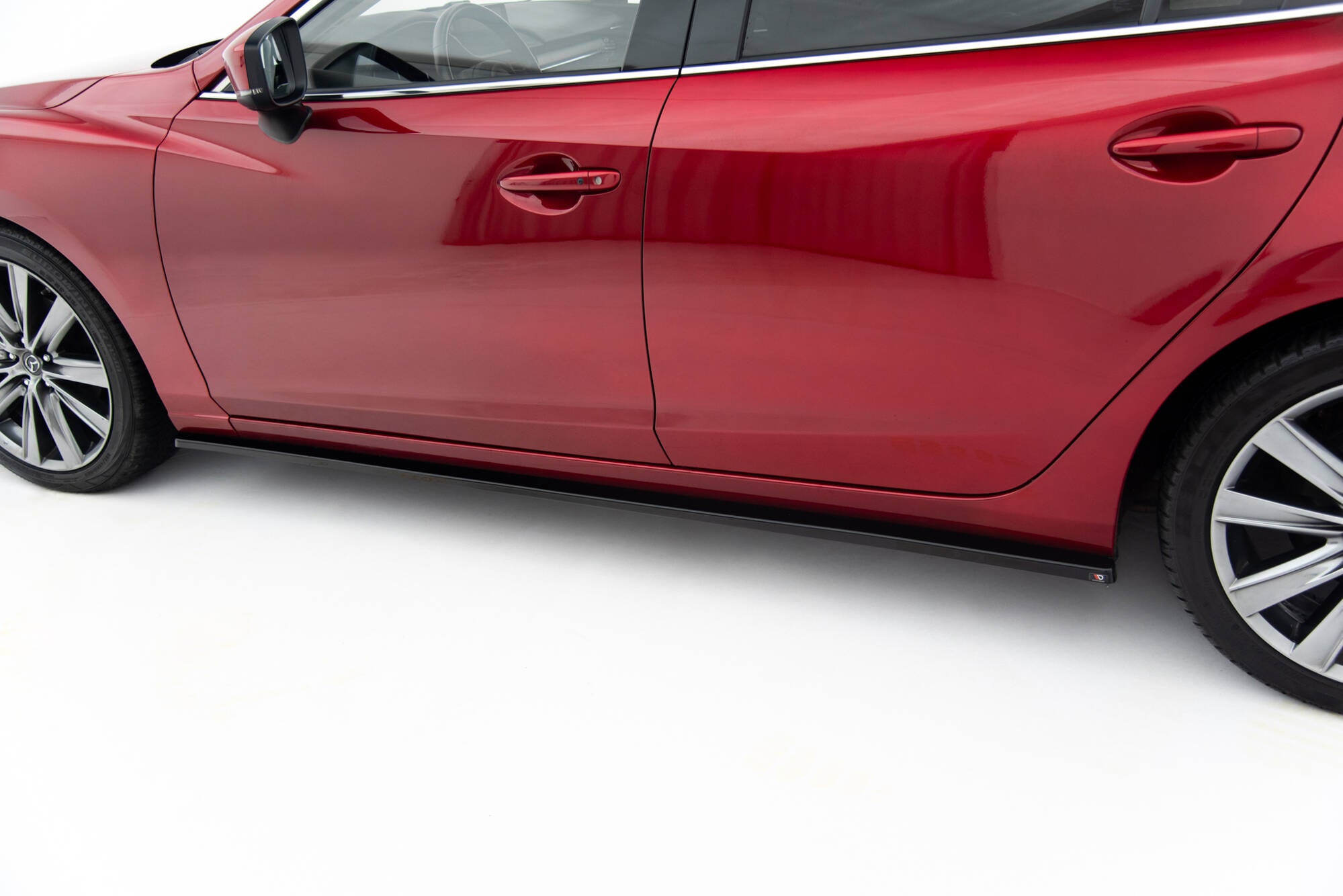 Maxton Design Street+ Seitenschweller Leisten passend für Mazda 6 Limousine Mk3 Facelift schwarz Hochglanz