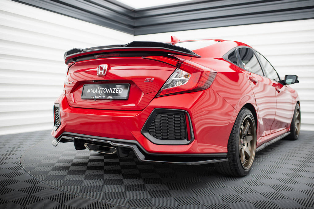 Maxton Design Street+ Mittlerer Diffusor RACE passend für Honda Civic SI Mk10 schwarz Hochglanz