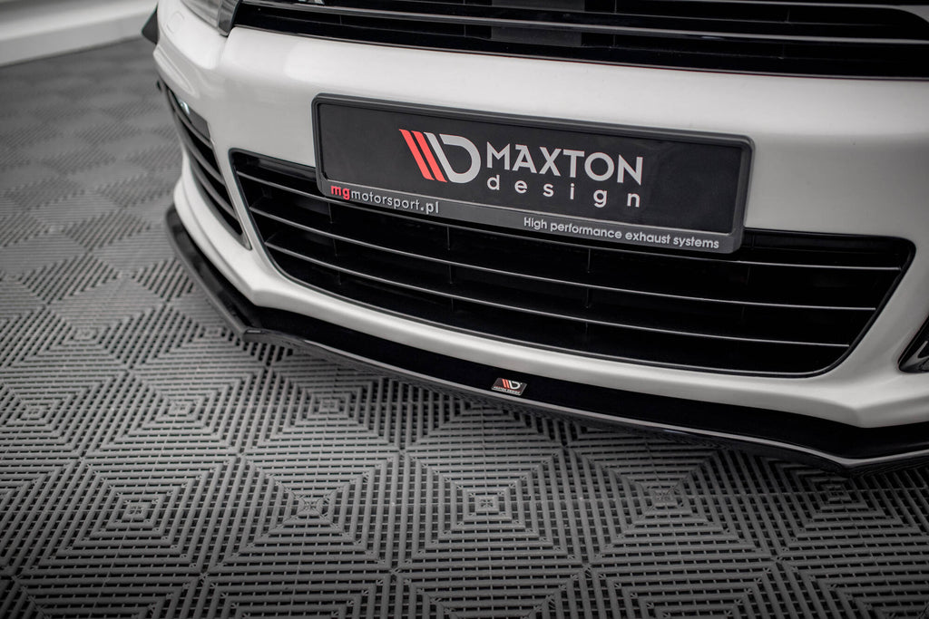Maxton Design Street+ Spoilerlippe Front Ansatz passend für VW SCIROCCO R ver2 schwarz Hochglanz