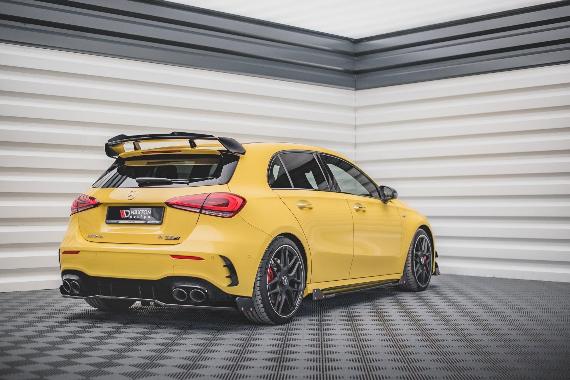 Maxton Design Heckansatz + Flaps Mercedes-AMG A 45 S Aero Pack W177 für Mercedes-Benz A Klasse W177