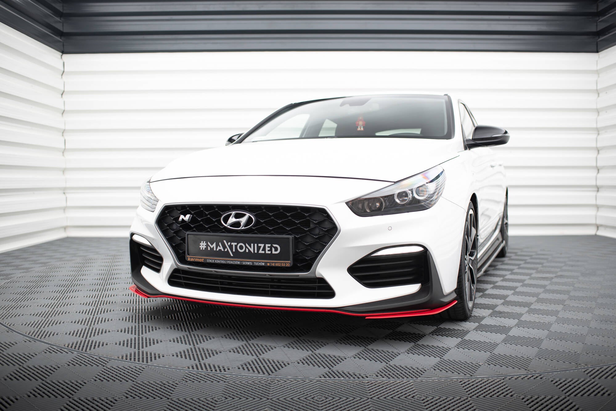 Maxton Design Street+ Spoilerlippe Front Ansatz passend fürs Hyundai I30 N Mk3 Hatchback / Fastback für Hyundai I30 N Mk3