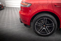 Maxton Design Heck Ansatz Flaps Diffusor passend für Porsche Macan GTS / Sport Design Mk1 Facelift schwarz Hochglanz
