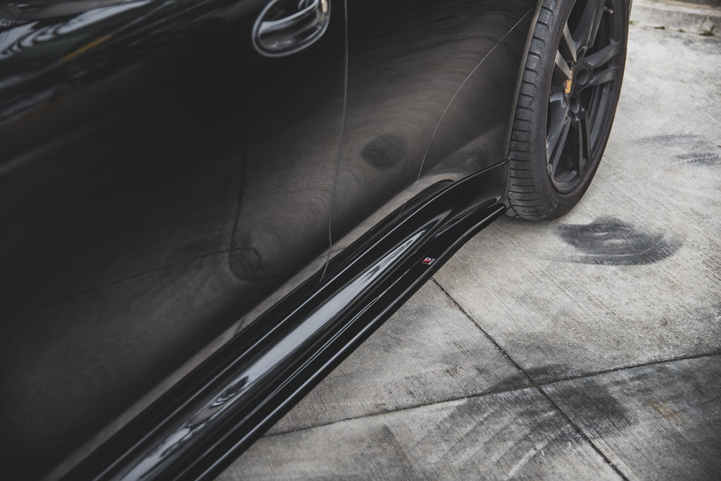 Maxton Design Street+ Seitenschweller Leisten V.2 passend für Porsche Panamera Turbo 970 Facelift schwarz Hochglanz