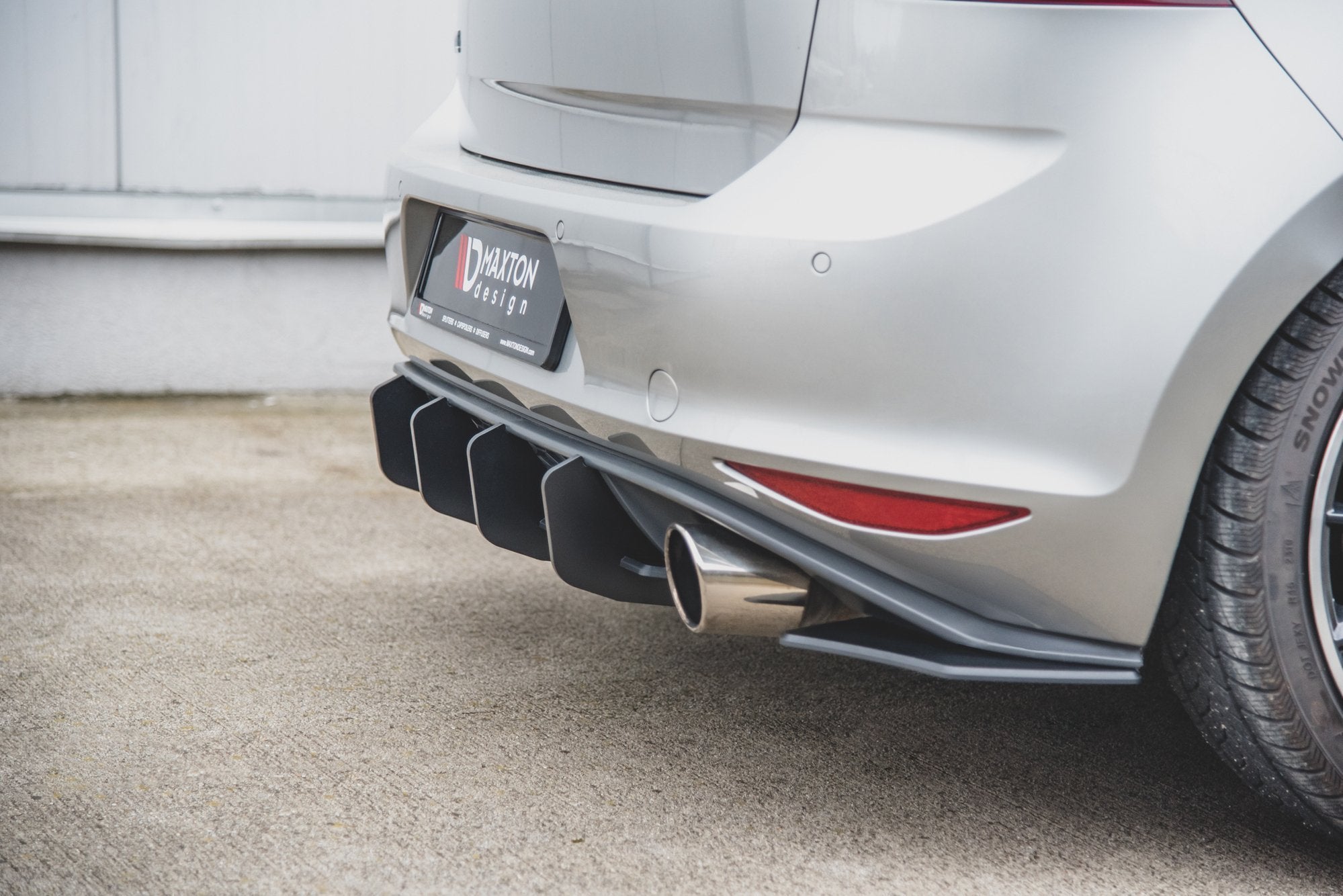 Maxton Design Diffusor Heck Ansatz passend für Heckschürze V.2 passend für VW Golf 7 GTI