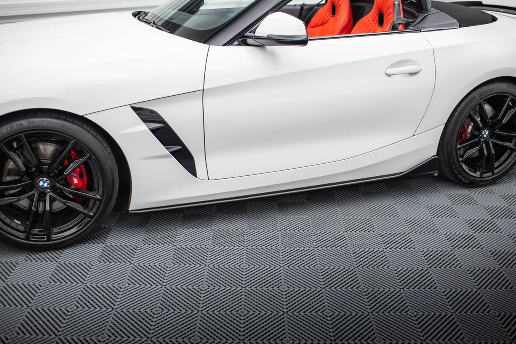 Maxton Design Street+ Seitenschweller Leisten passend für BMW Z4 M40i / M-Paket G29 Facelift schwarz Hochglanz