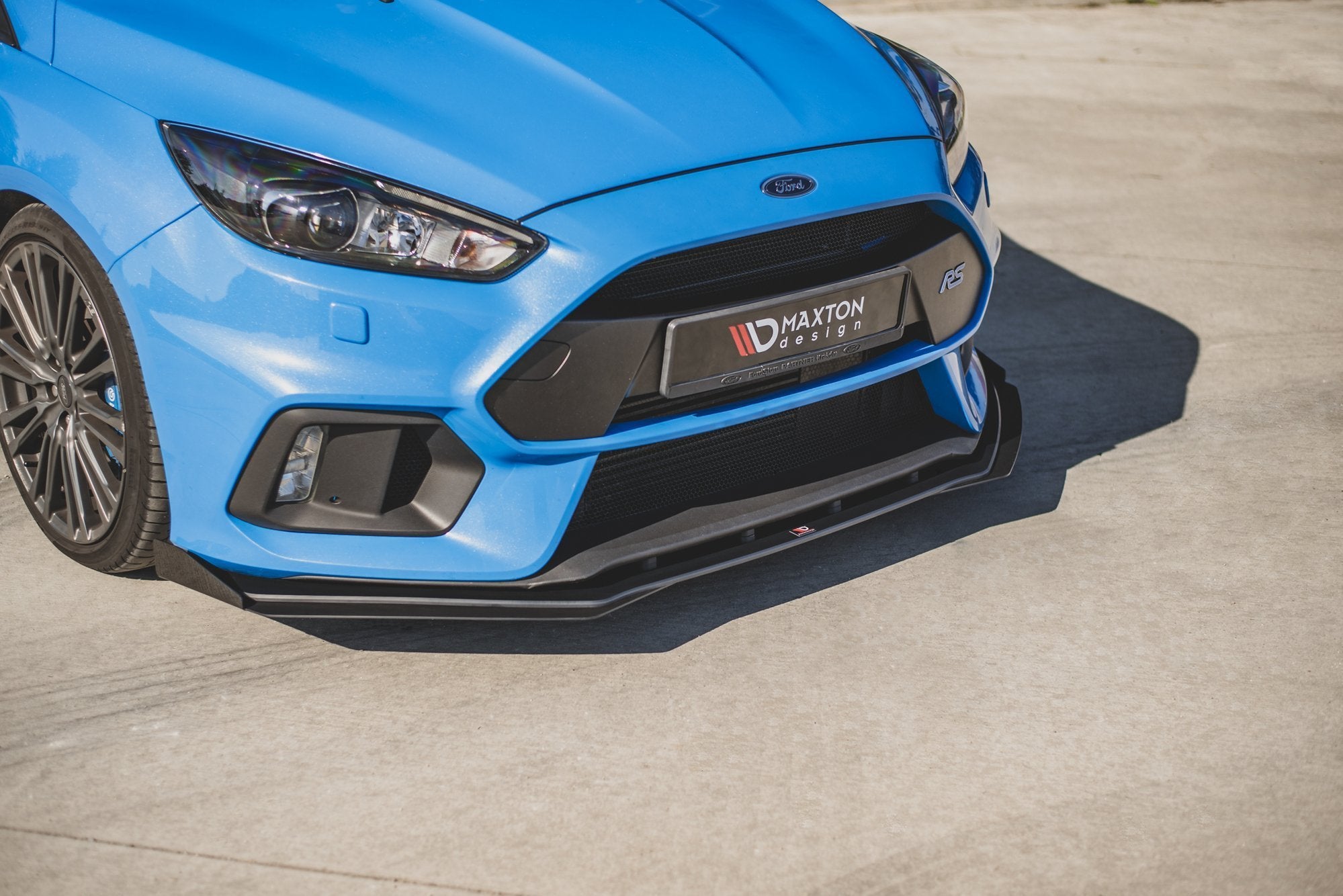 Maxton Design Street Pro Street+ Spoilerlippe Front Ansatz passend für + Flaps passend für Ford Focus RS Mk3 schwarz Hochglanz