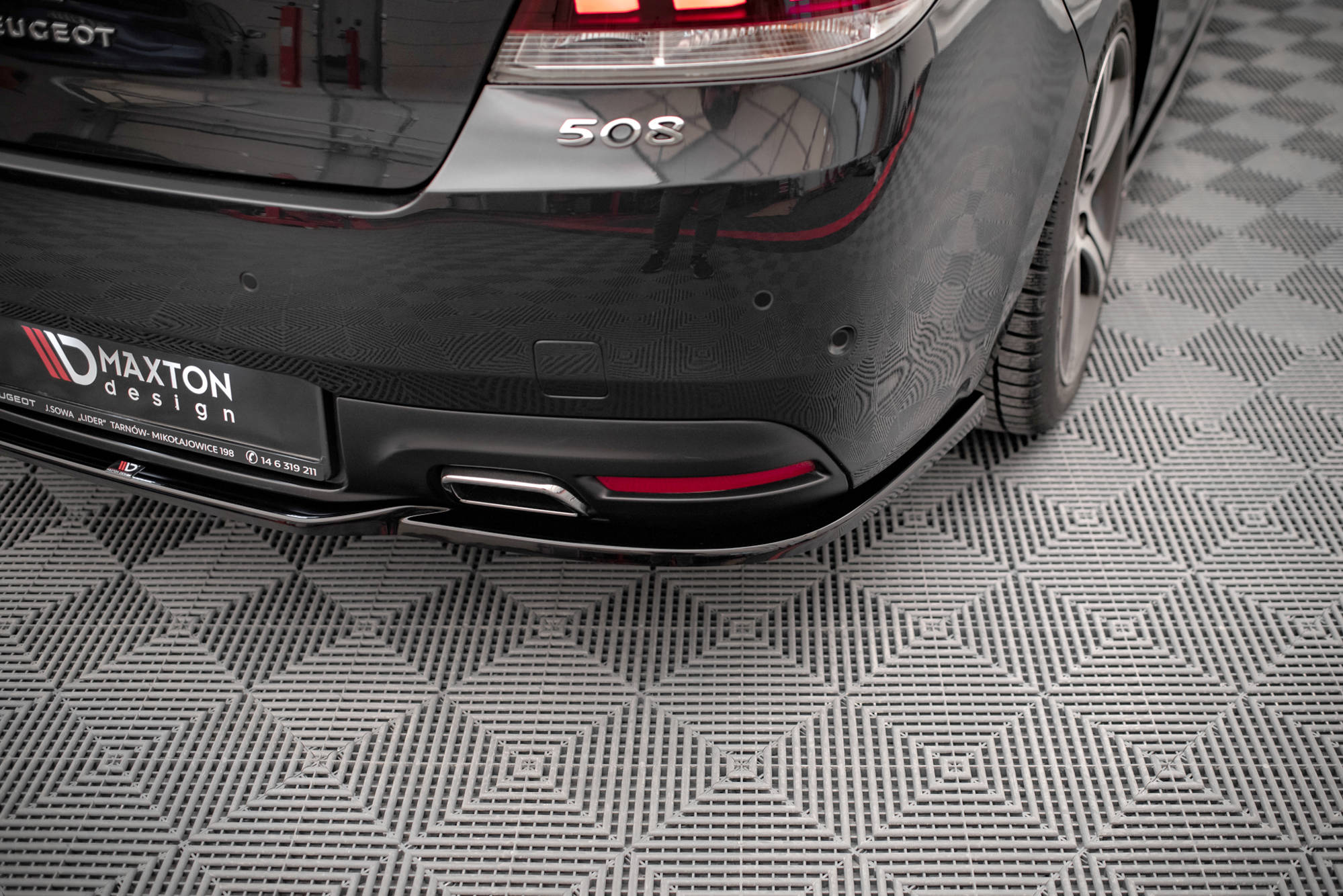 Maxton Design Heckansatz Peugeot 508 GT Mk1 Facelift schwarz Hochglanz für Peugeot 508 Mk1 Facelift