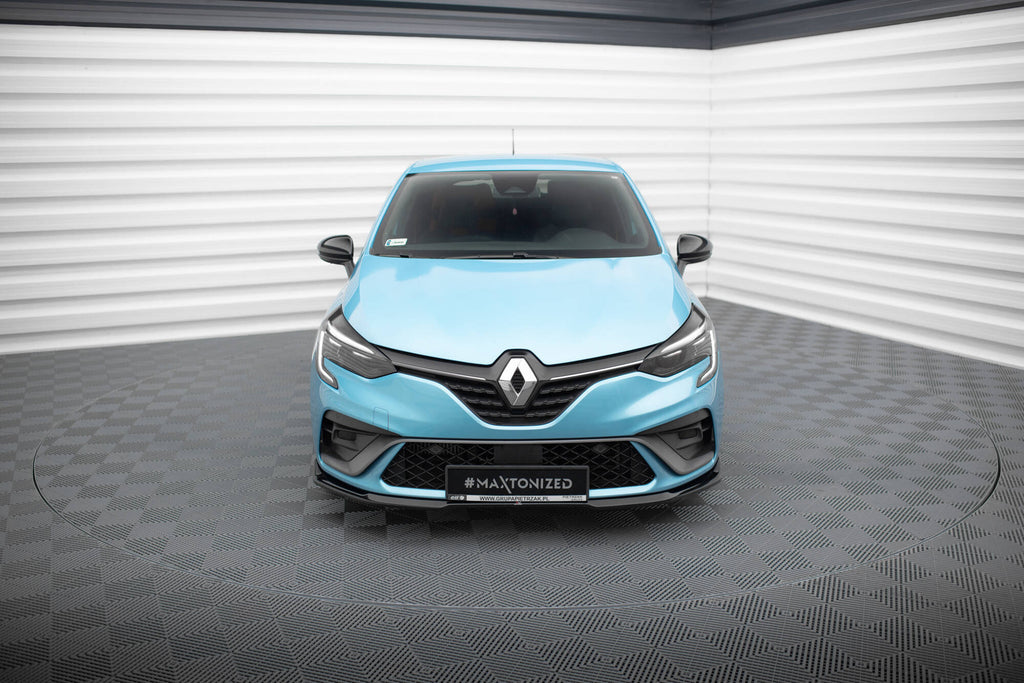 Maxton Design Street+ Spoilerlippe Front Ansatz V.1 passend für Renault Clio R.S. Line Mk5 schwarz Hochglanz
