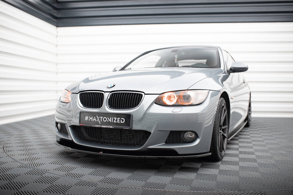 Maxton Design Street+ Spoilerlippe Front Ansatz passend für BMW 3er M-Paket E92 schwarz Hochglanz