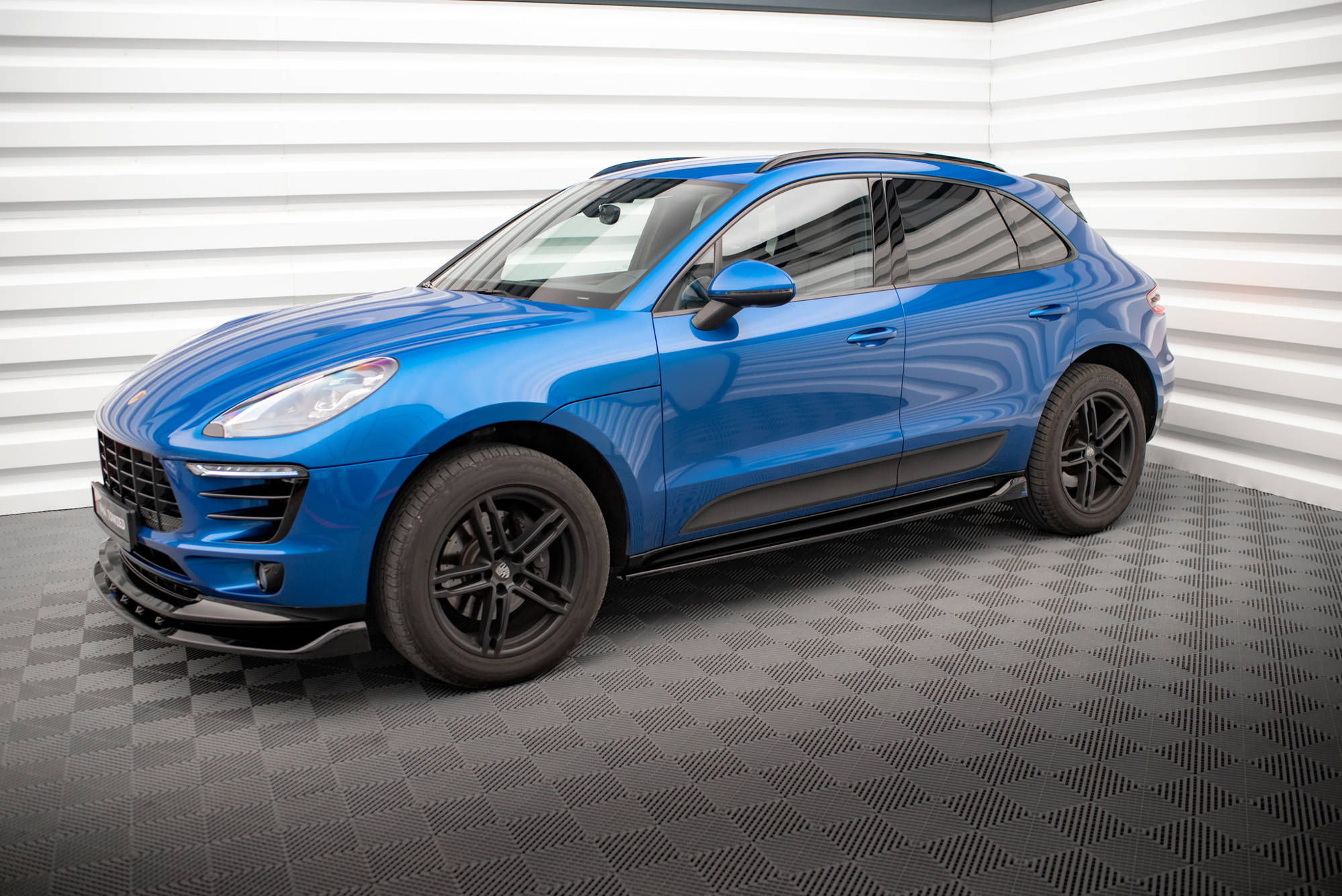 Maxton Design Street+ Seitenschweller Leisten passend für Porsche Macan Mk1 schwarz Hochglanz