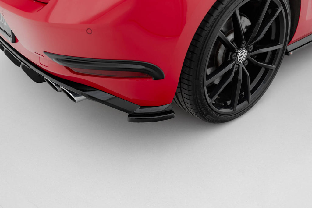 Maxton Design Heck Ansatz Flaps Diffusor passend für VW Golf Hatchback R / R-Line Mk7 Facelift
