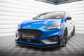 Maxton Design Street Pro Street+ Spoilerlippe Front Ansatz passend für + Flaps passend für Ford Focus ST / ST-Line Mk4 schwarz Hochglanz