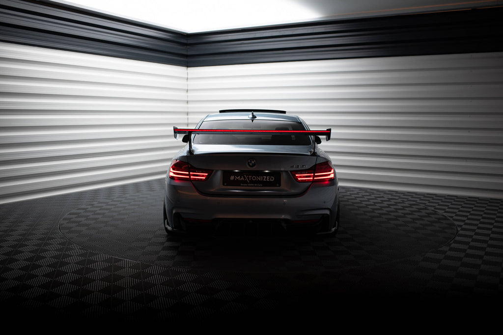 Maxton Design Carbon Spoiler With External Brackets Uprights + LED BMW 4er F32 / 4 F32 M-Paket Coupe für BMW 4er Coupe