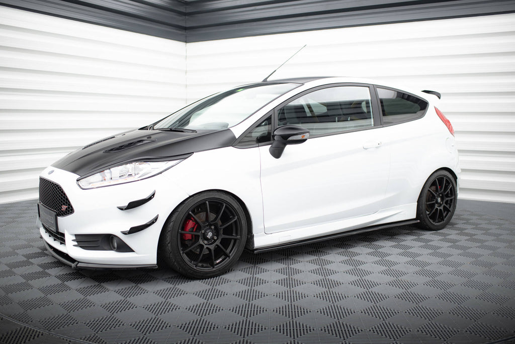 Maxton Design Seitenschweller Diffuser Ford Fiesta ST / ST-Line Mk7 / Mk7 Facelift schwarz Hochglanz für Ford Fiesta ST