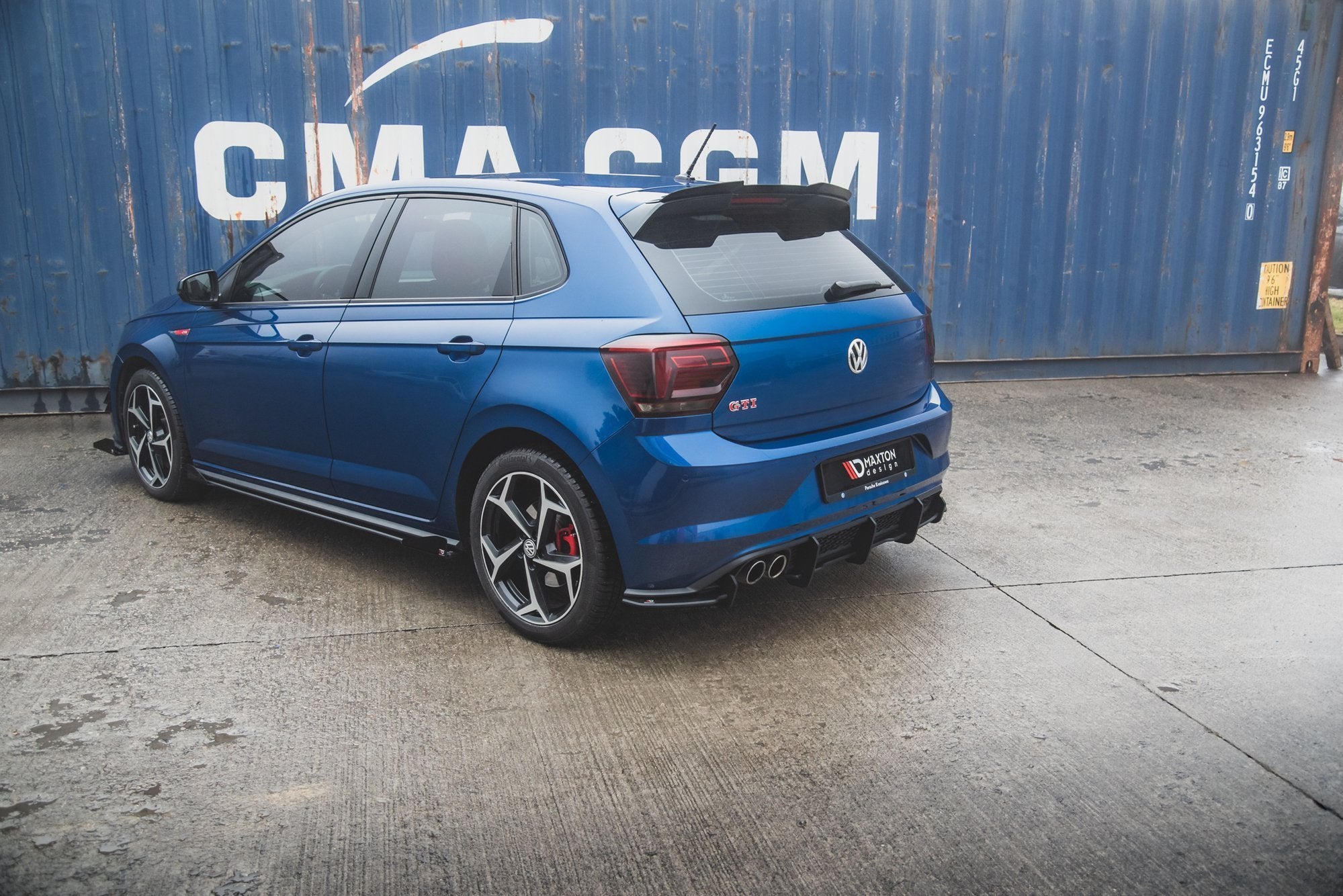 Maxton Design Robuste Racing Diffusor Heck Ansatz passend für VW Polo GTI Mk6