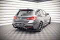 Maxton Design Heck Ansatz Flaps Diffusor passend für BMW 1er F20 Facelift M-power schwarz Hochglanz