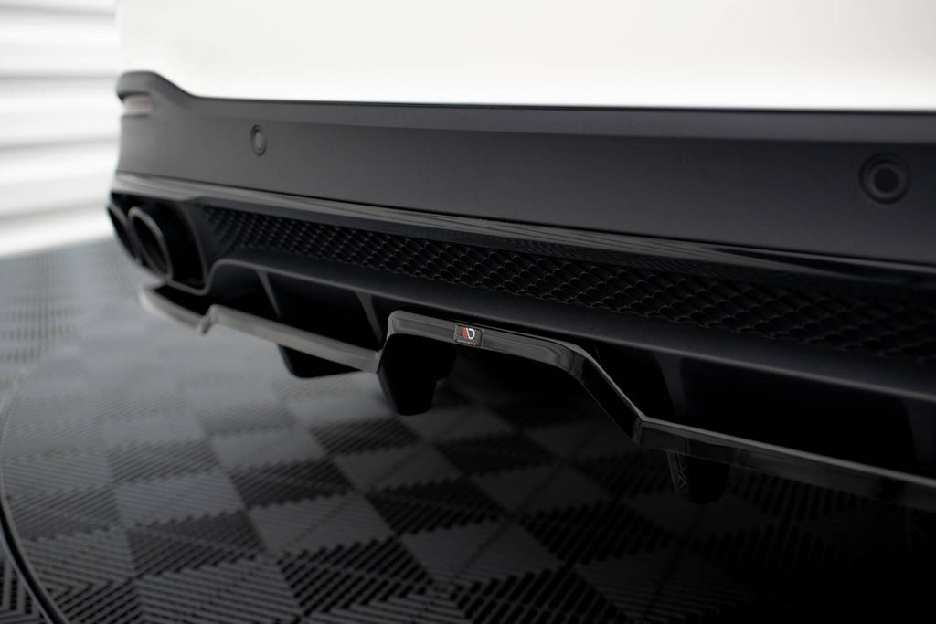 Maxton Design Street+ Mittlerer Diffusor RACE passend für Mercedes-AMG GLE 53 / 63 W167 / W167 Facelift schwarz Hochglanz