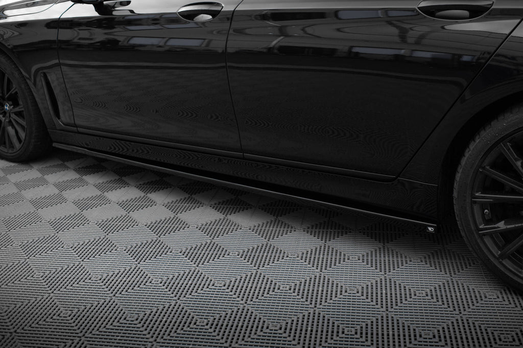 Maxton Design Street+ Seitenschweller Leisten passend für BMW 7 G11 schwarz Hochglanz