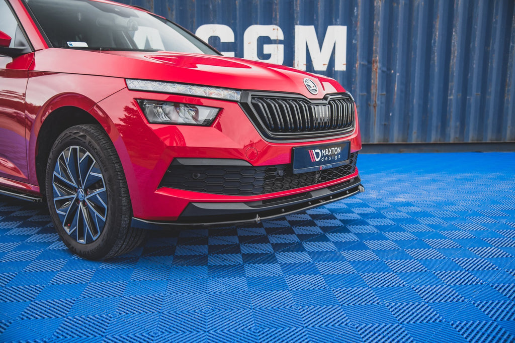 Maxton Design Street+ Spoilerlippe Front Ansatz V.2 passend für Skoda Kamiq Mk1 schwarz Hochglanz