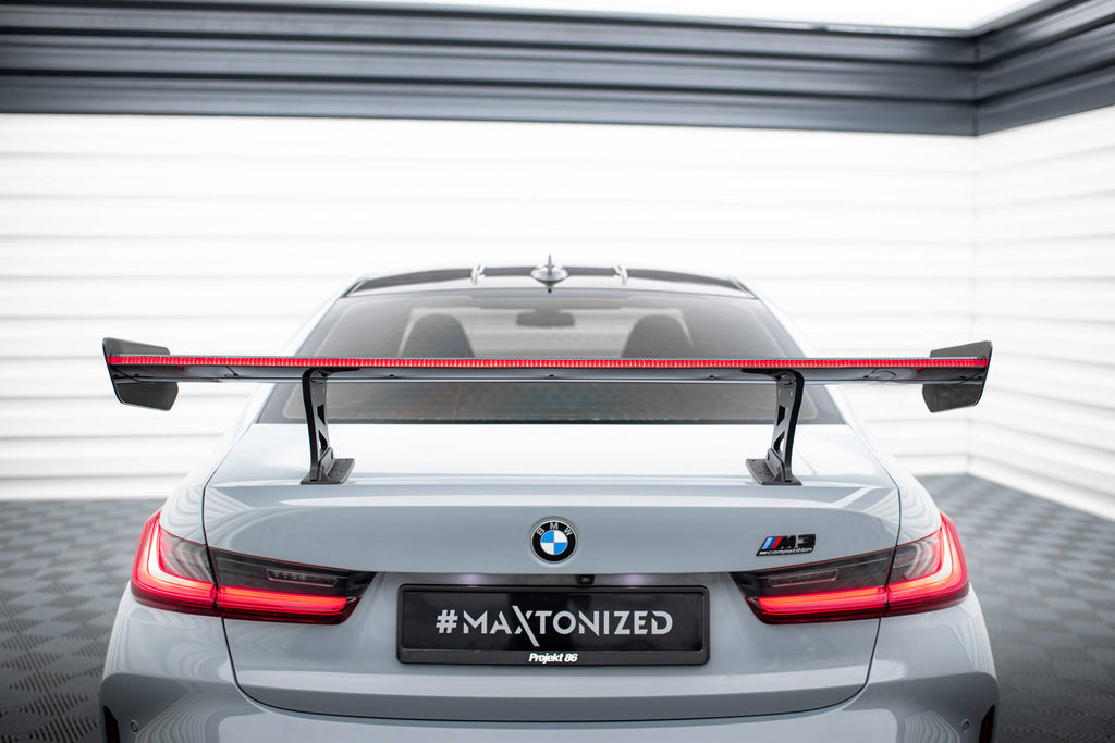 Maxton Design Carbon Spoiler With Internal Brackets Uprights + LED BMW M3 G80 / M340i G20 / 3 M-Paket G20 / 3 Standard G20 für BMW 3er G20