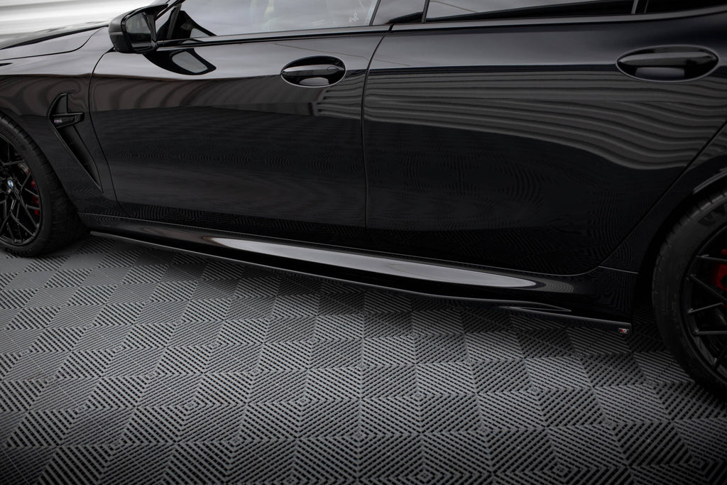 Maxton Design Street+ Seitenschweller Leisten V.2 passend für BMW M8 Gran Coupe F93 / 8 Gran Coupe M-Paket G16 schwarz Hochglanz